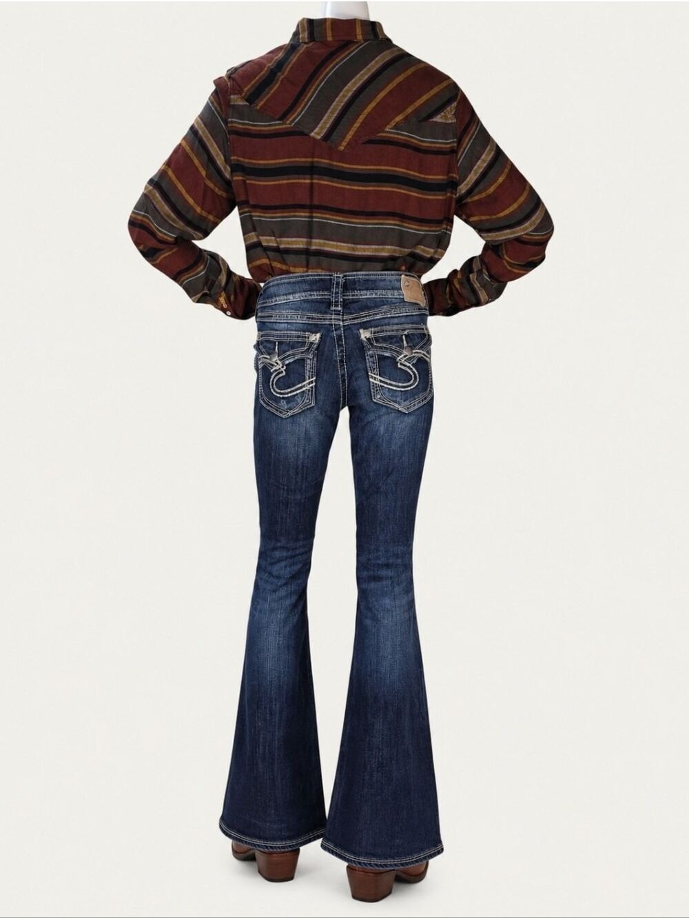 Silver Jeans Suki Surplus Bootcut Jeans W28  Y2K Western Dark Wash